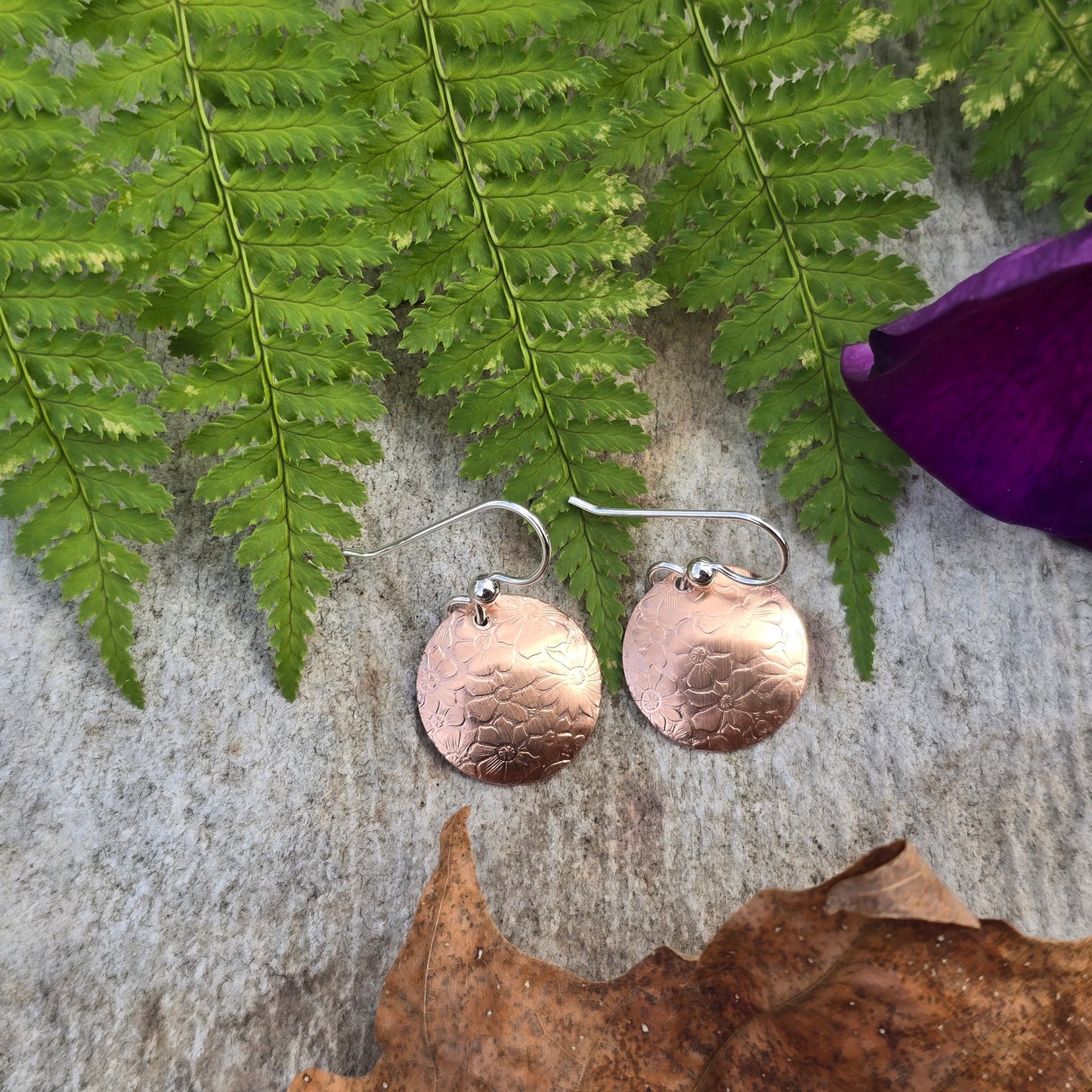 Hummingbird Flower Earrings