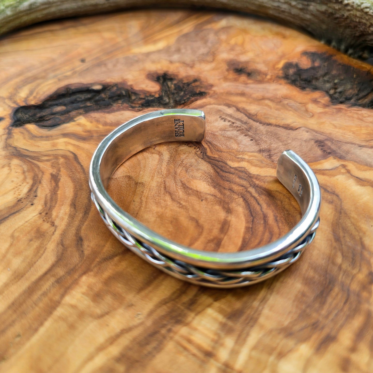 Heavy Braided Sterling Silver Men's Statement Cuff Bracelet