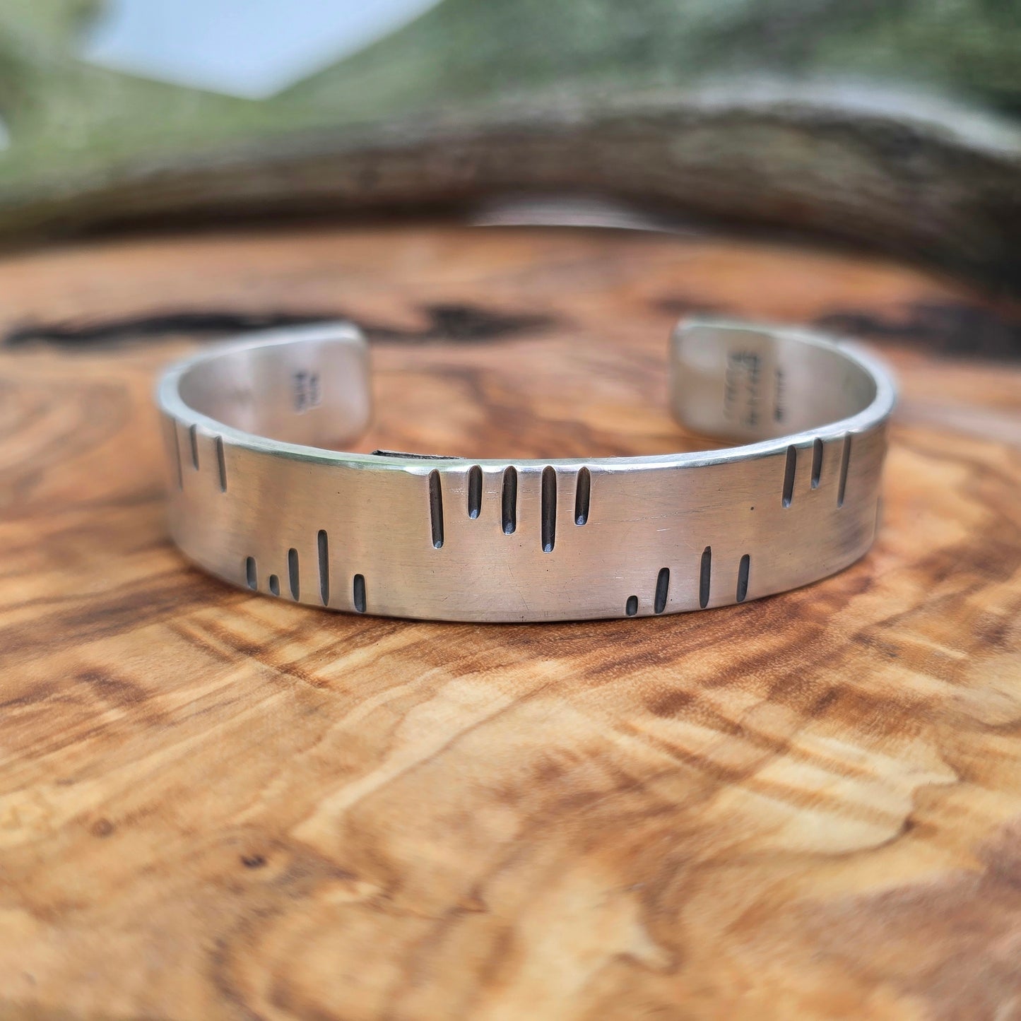 Heavy-Duty Men’s Tape Measure Sterling Silver Cuff Bracelet