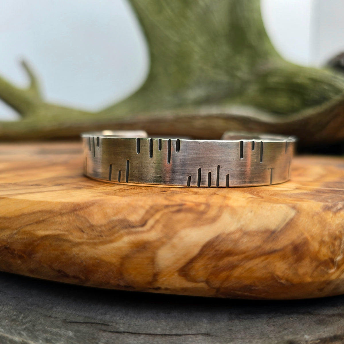 Heavy-Duty Men’s Tape Measure Sterling Silver Cuff Bracelet