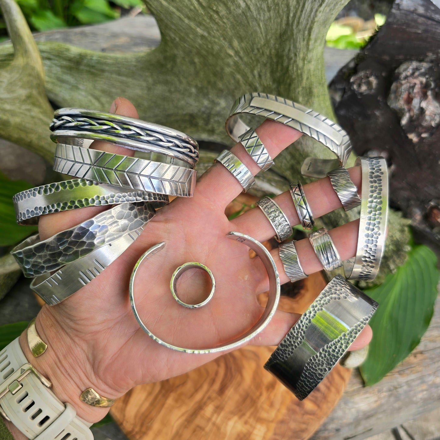 Heavy Braided Sterling Silver Men's Statement Cuff Bracelet