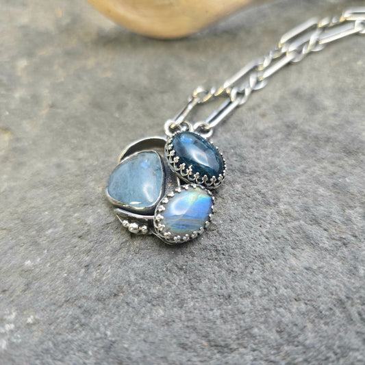 Boulder Ridge Blues Sterling Silver Statement Pendant