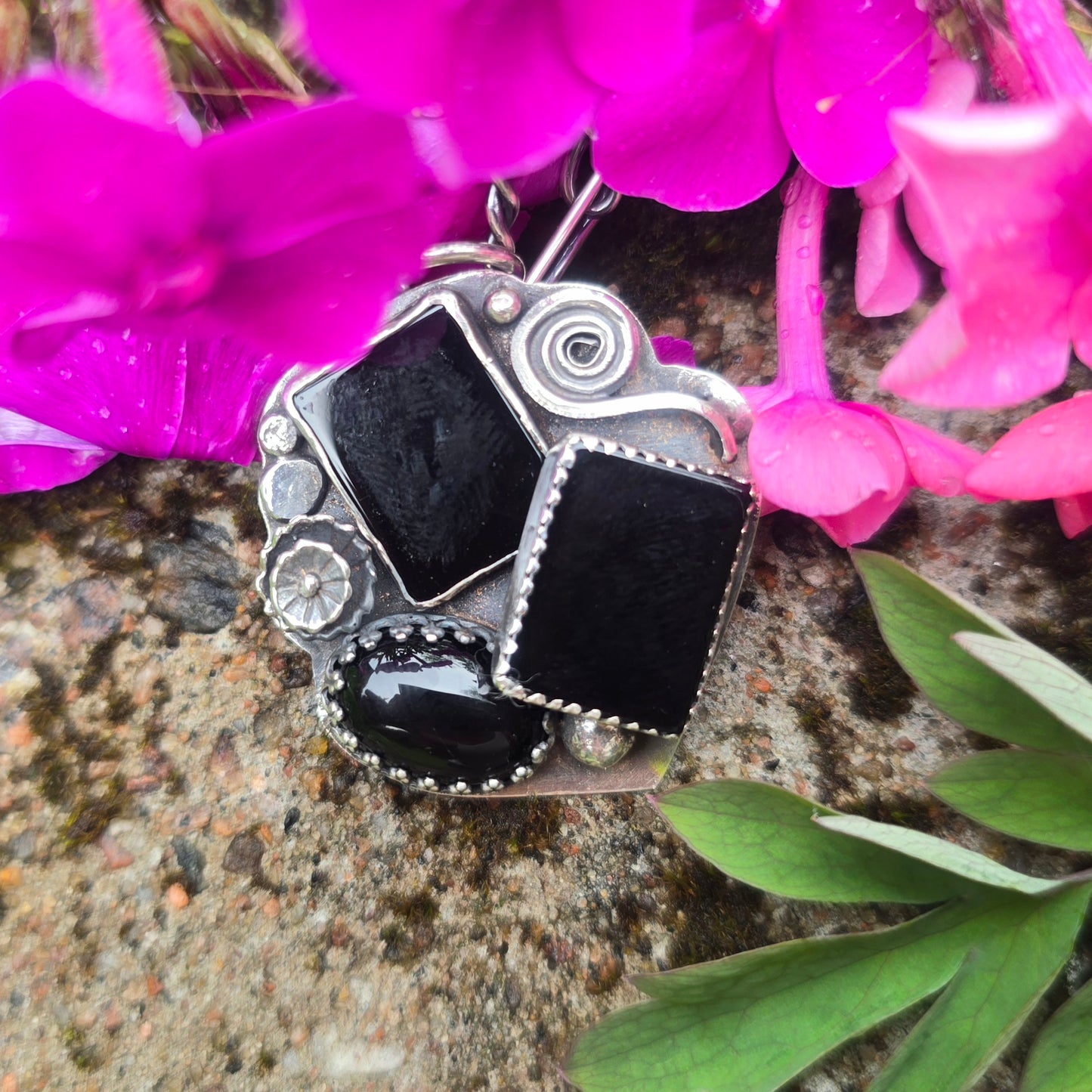 Boulder Ridge Black Onyx Sterling Silver Pendant