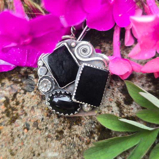 Boulder Ridge Black Onyx Sterling Silver Pendant