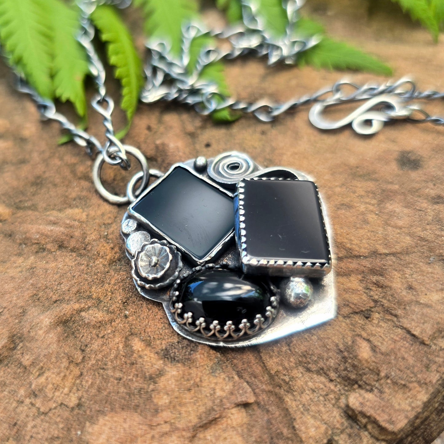 Boulder Ridge Black Onyx Sterling Silver Pendant