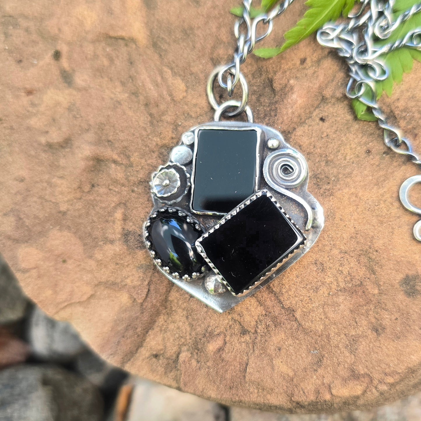 Boulder Ridge Black Onyx Sterling Silver Pendant