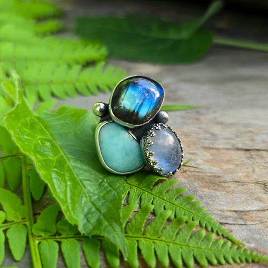 Boulder Ridge Blues Sterling Silver Statement Ring