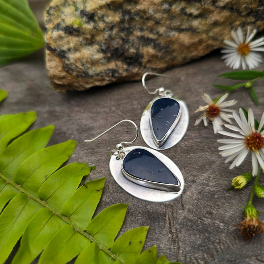 Leland Blue Inverted Raindrop Disc Earrings