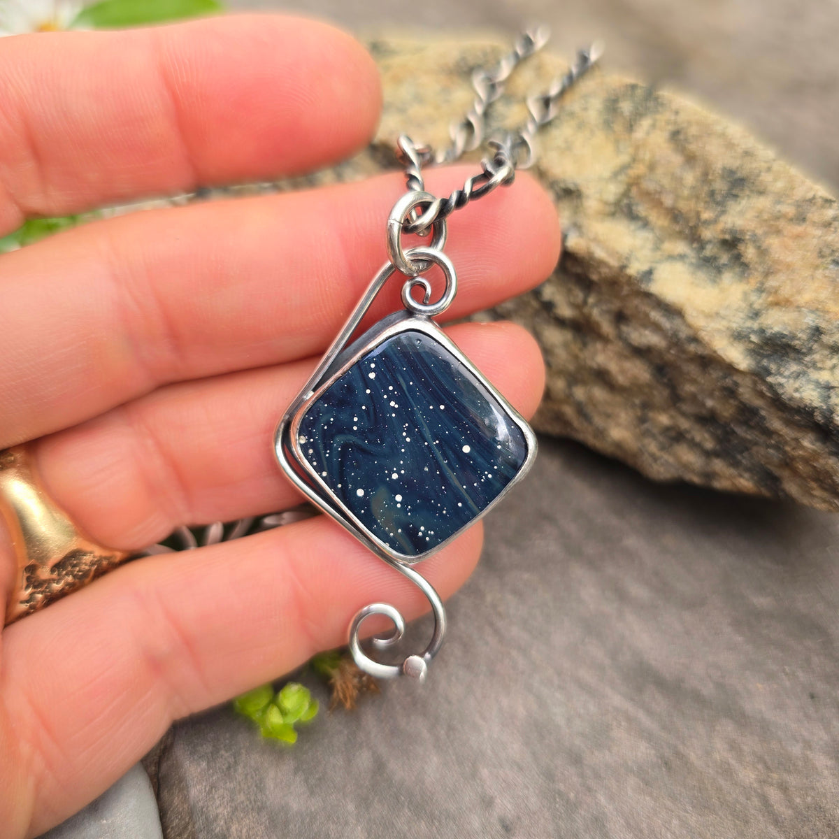 Blue Leland Windswept Sterling Silver Pendant