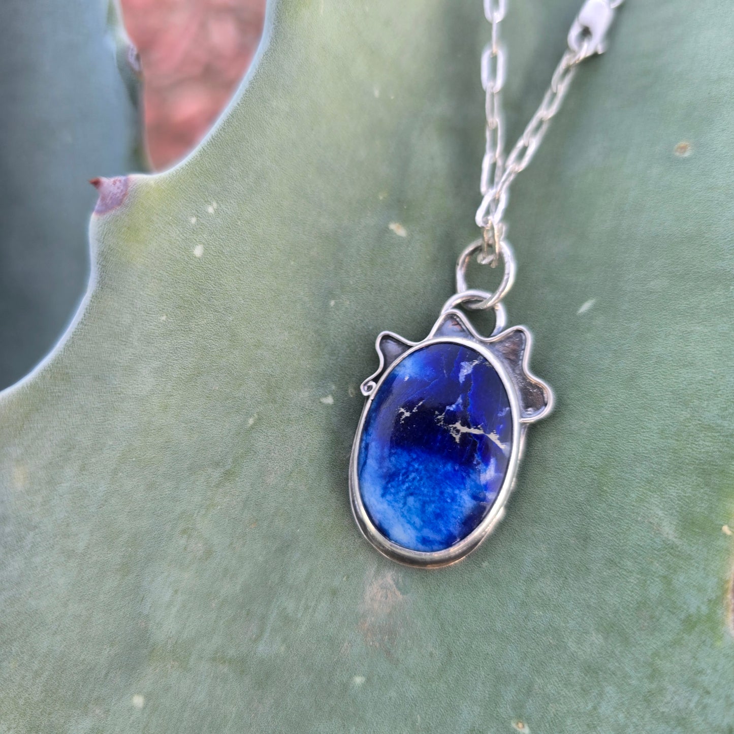 One-of-a-Kind Blue Sodalite Pendant in Sterling Silver