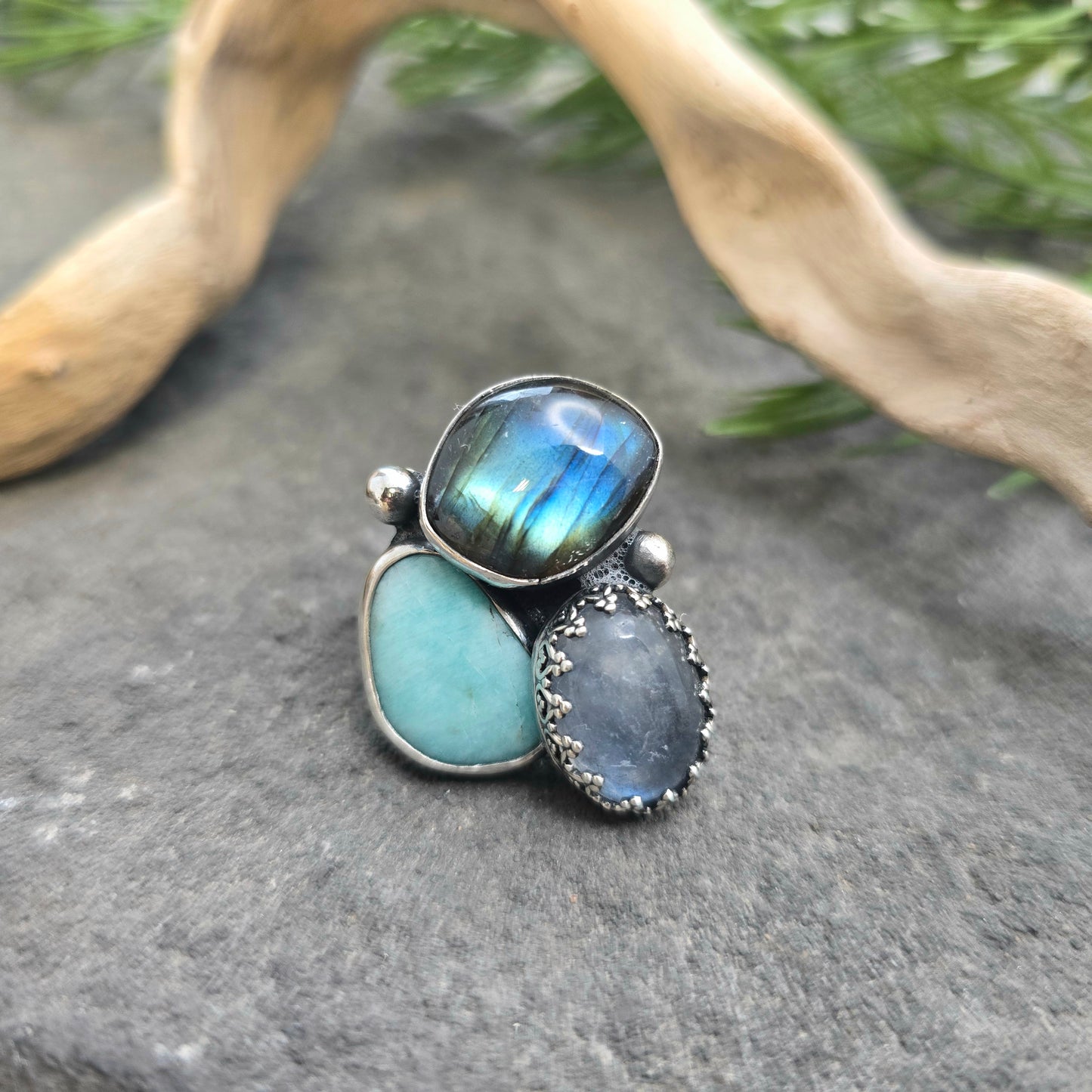 Boulder Ridge Blues Sterling Silver Statement Ring