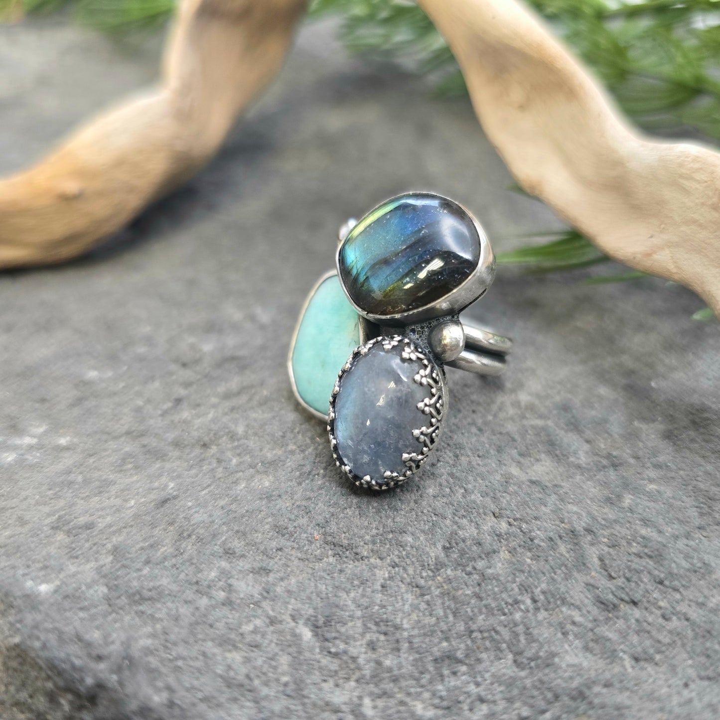 Boulder Ridge Blues Sterling Silver Statement Ring