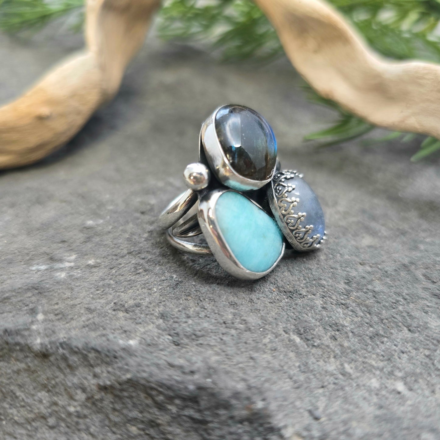 Boulder Ridge Blues Sterling Silver Statement Ring