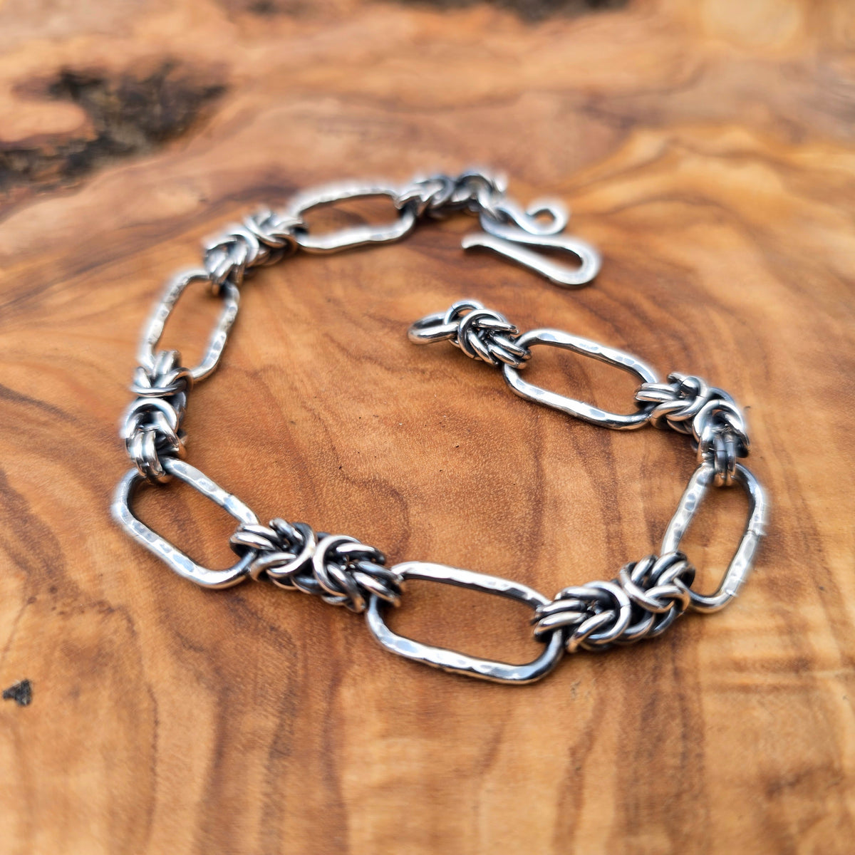 Byzantine & Heavy Paperclip Sterling Silver Chain Link Bracelet