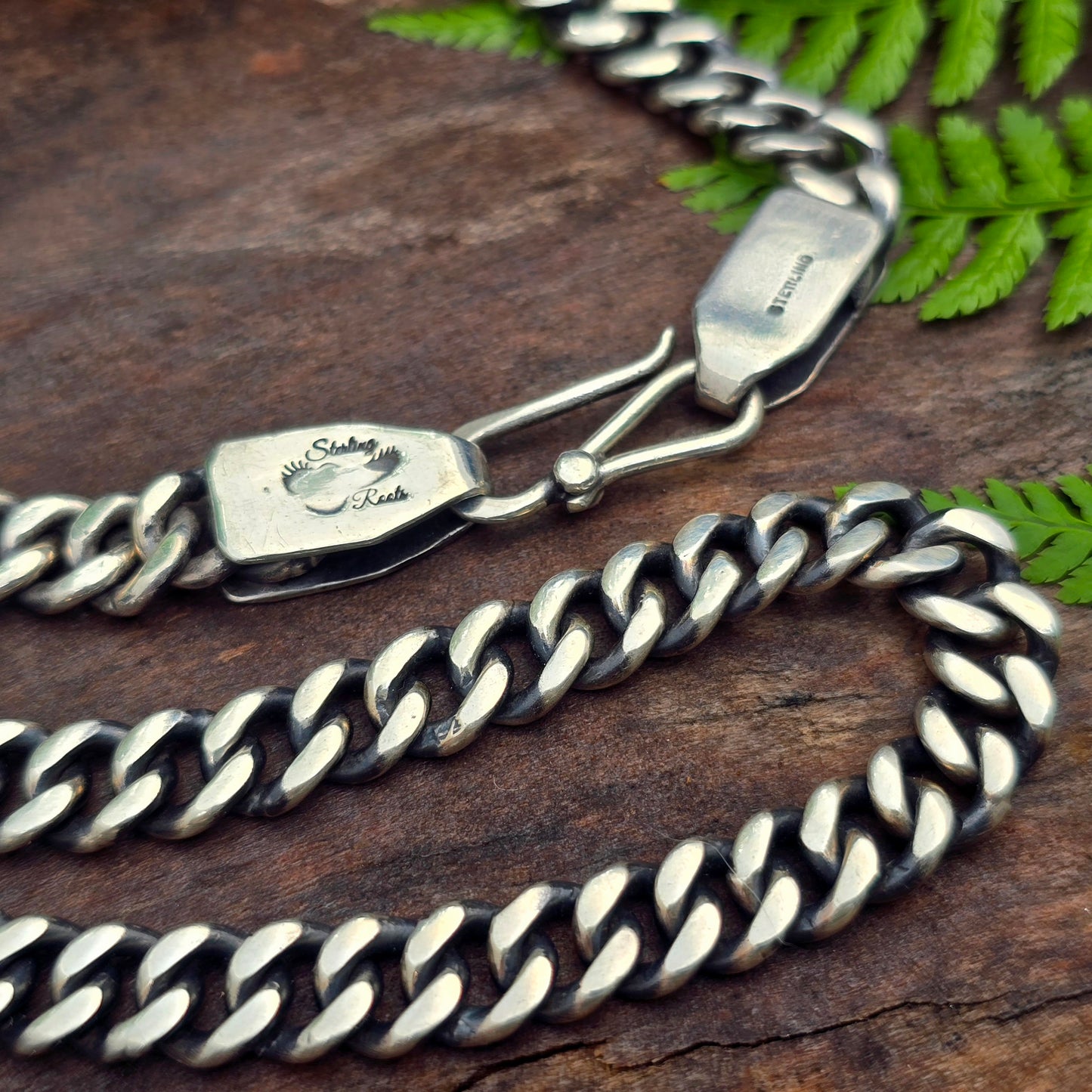 Hand-Forged Sterling Silver Curb Chain Necklace — Masterwork