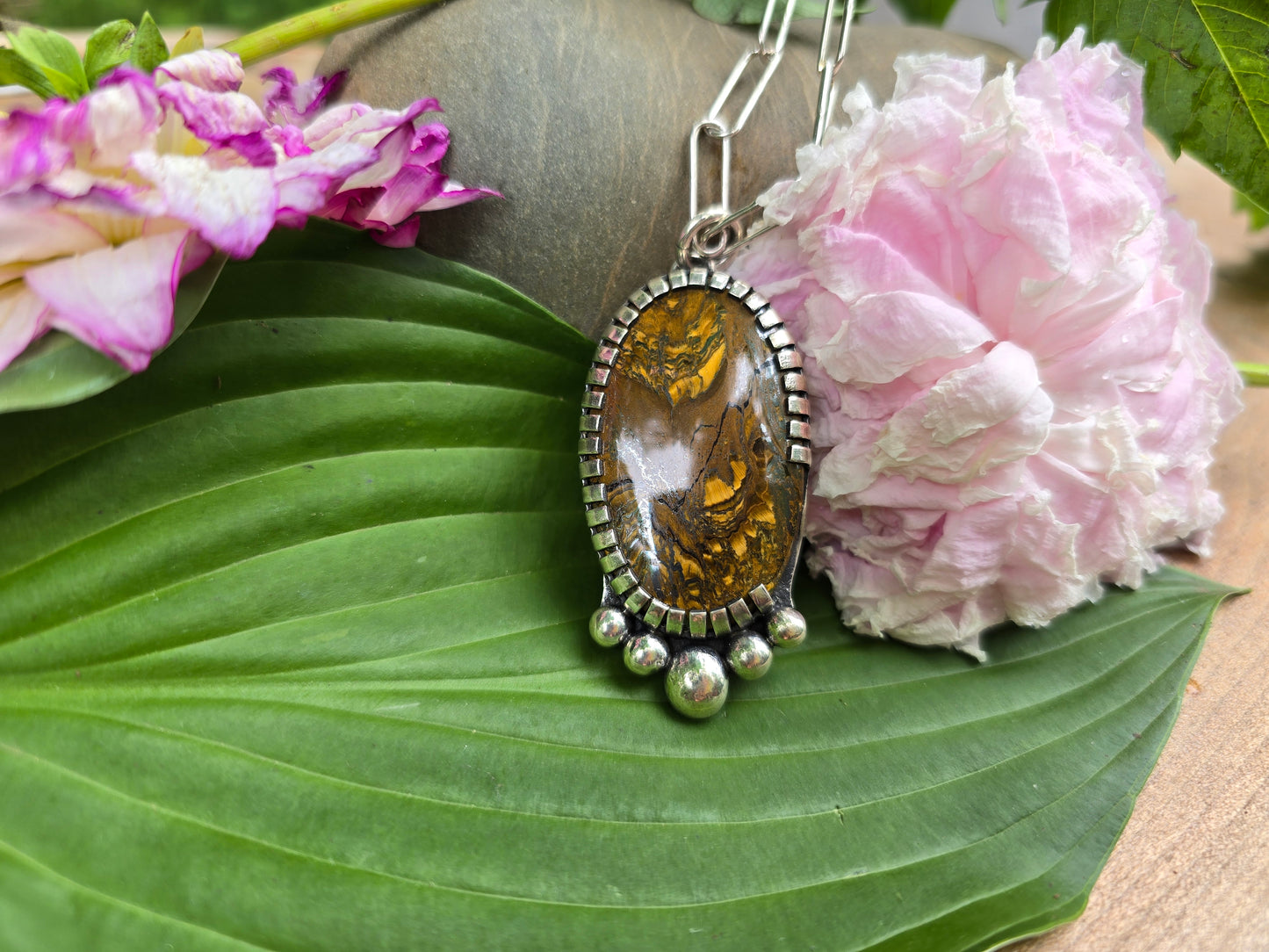 Heavy Duty Bronzite Pendant (One of a Kind) — 2.5″ Length