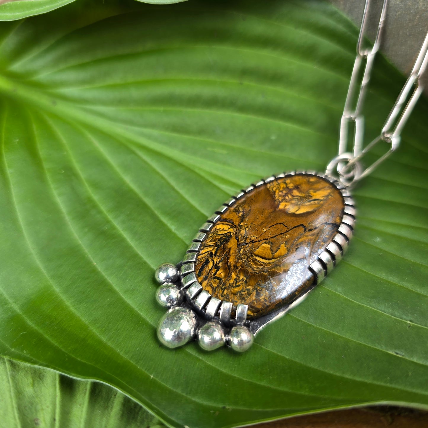 Heavy Duty Bronzite Pendant (One of a Kind) — 2.5″ Length