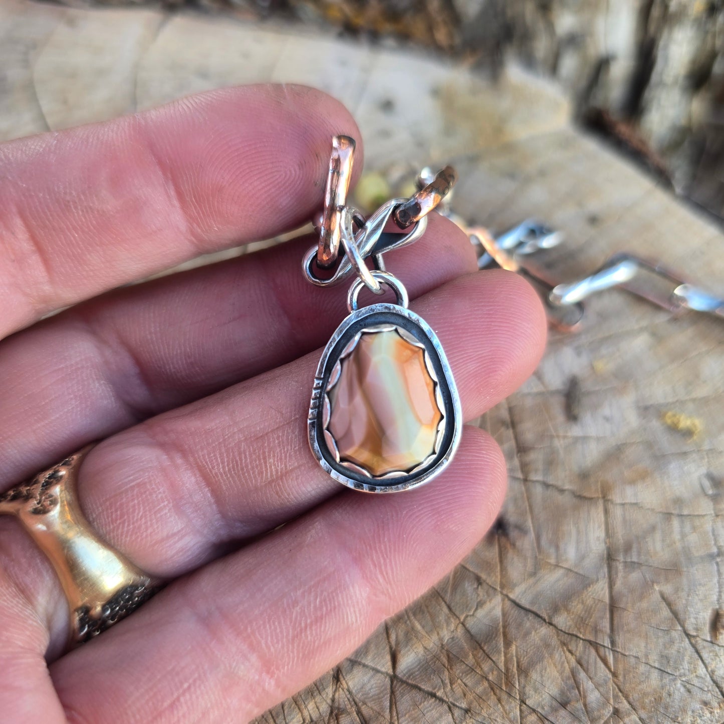 Earthy Imperial Jasper Pendant (One of a Kind) — 1.25″ Length