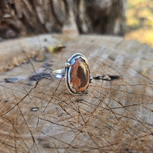 Imperial Jasper Single Shank Ring (One of a Kind) — Size 7