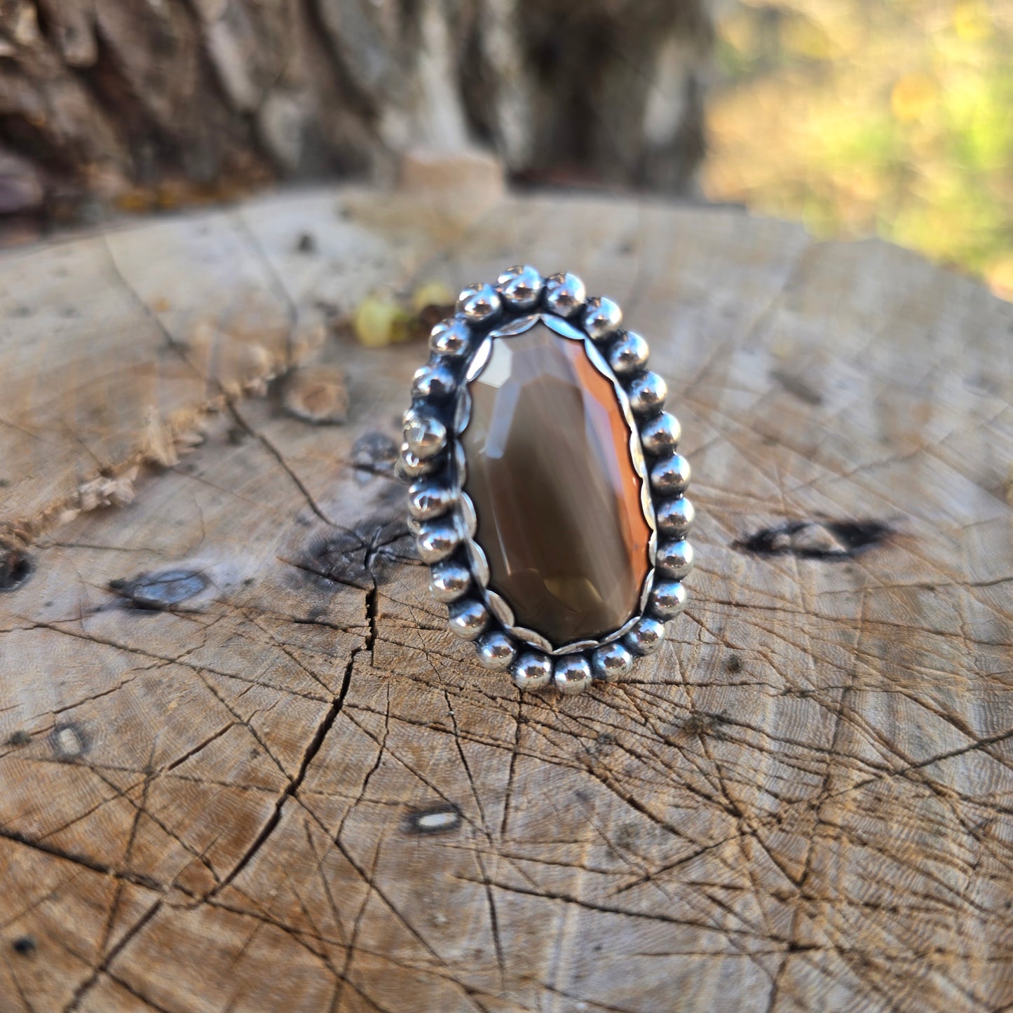 Earthy Imperial Jasper Statement Ring (One of a Kind) — Size 9