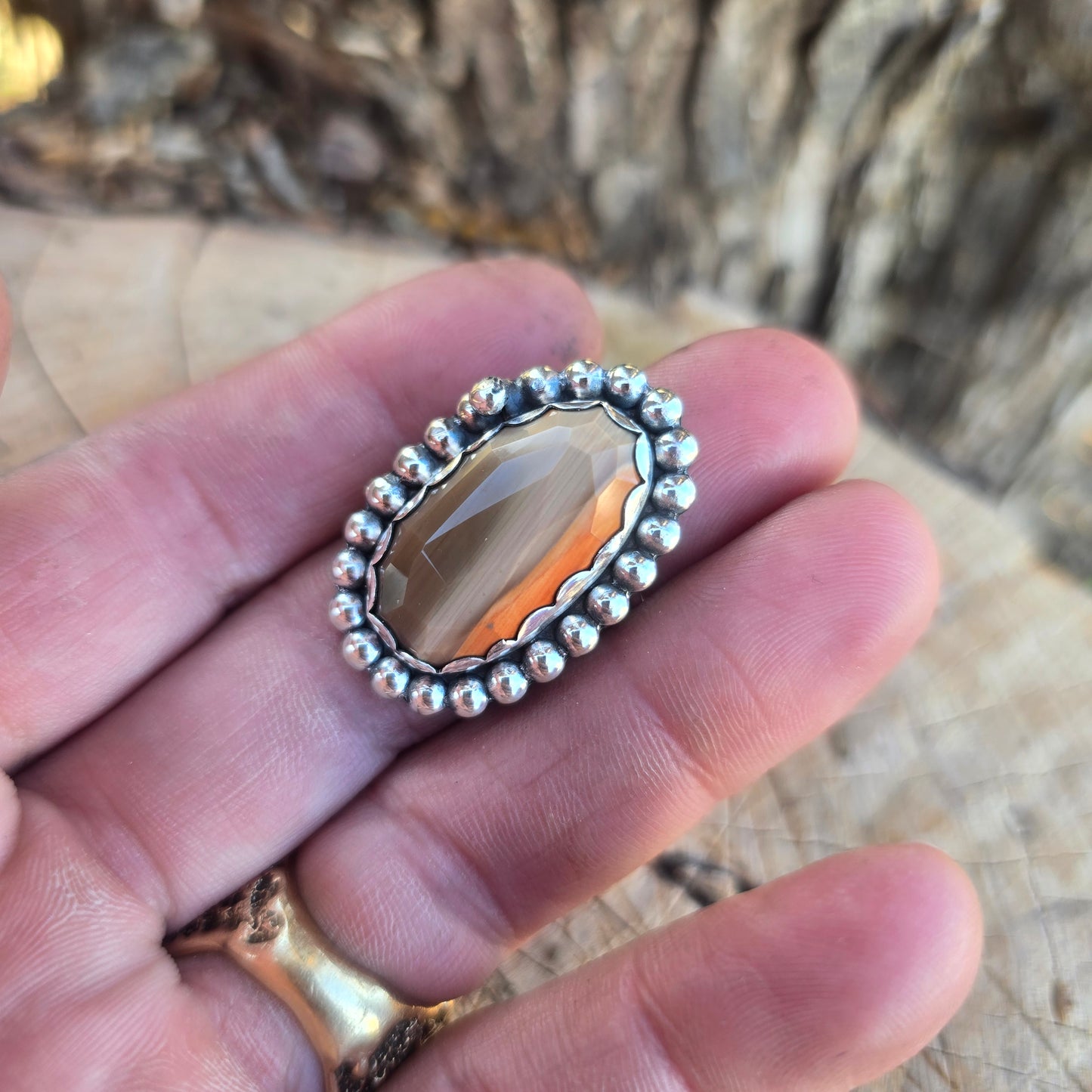 Earthy Imperial Jasper Statement Ring (One of a Kind) — Size 9