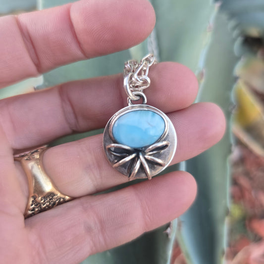 Larimar Spiral Pendant (One of a Kind) — 1.25″ Length