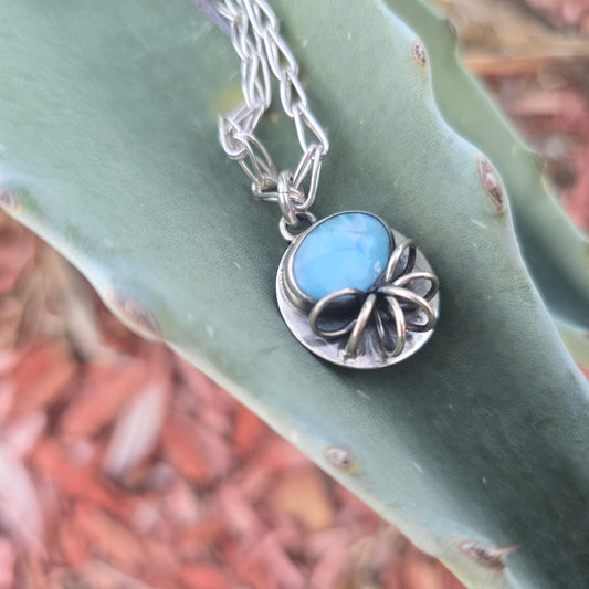 Larimar Spiral Pendant (One of a Kind) — 1.25″ Length