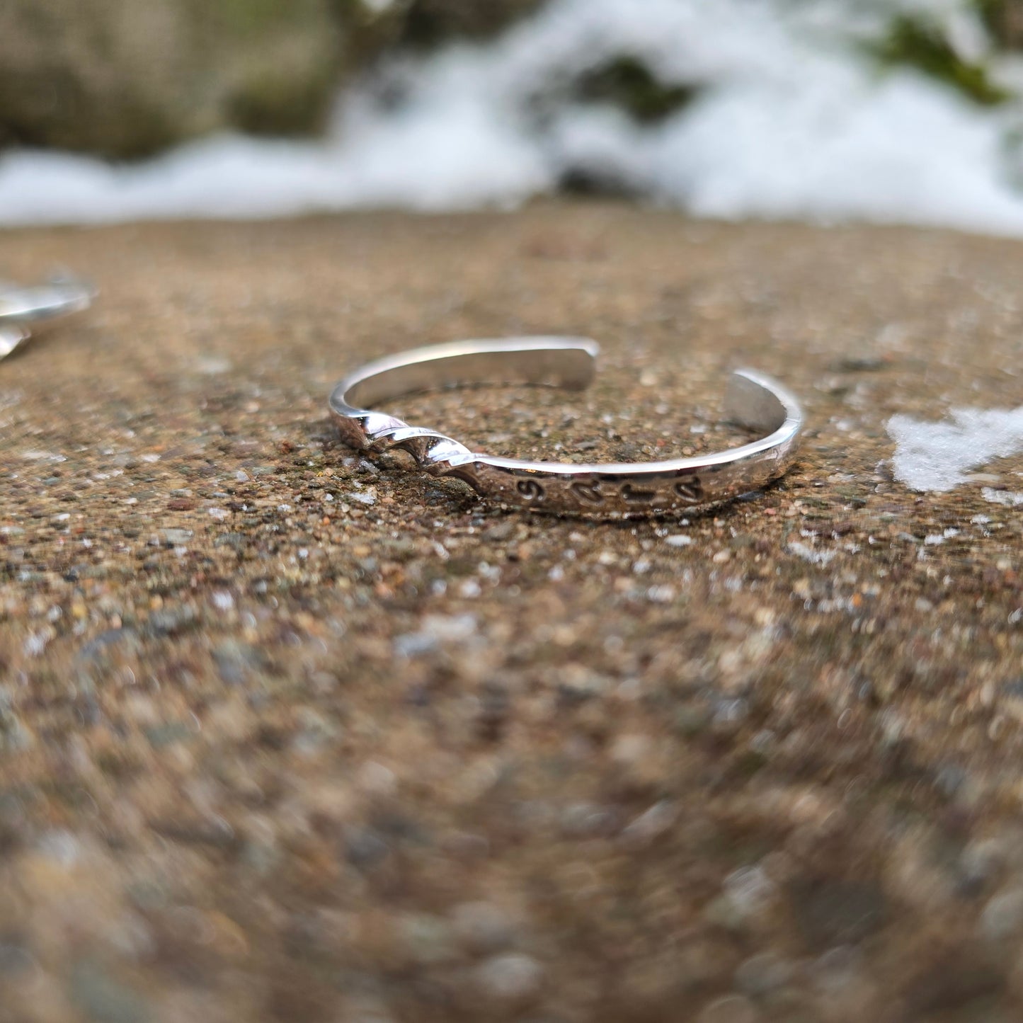 custom sterling silver baby name bracelet with twist