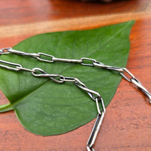 Load image into Gallery viewer, Handmade sterling silver twisted link chain featured in the Rainbow Moonstone Collection.
