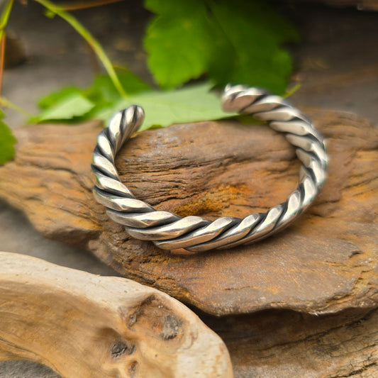 Substantial Twisted Sterling Silver Cuff Bracelet
