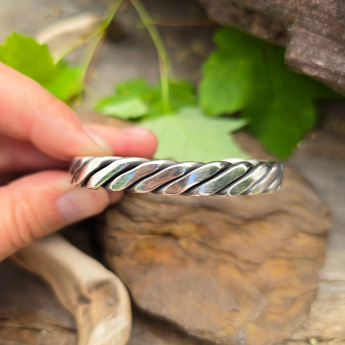 Substantial Twisted Sterling Silver Cuff Bracelet