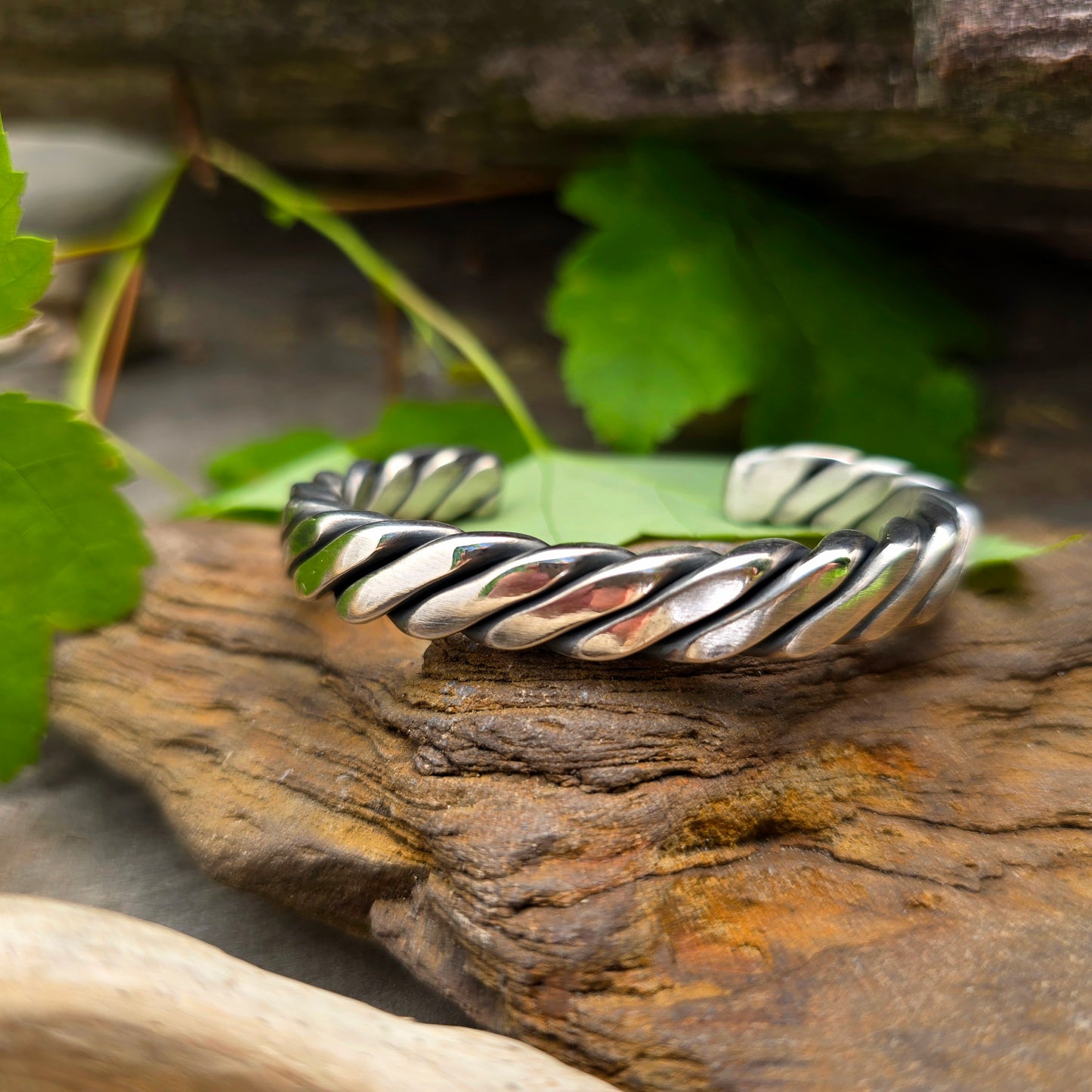 Substantial Twisted Sterling Silver Cuff Bracelet