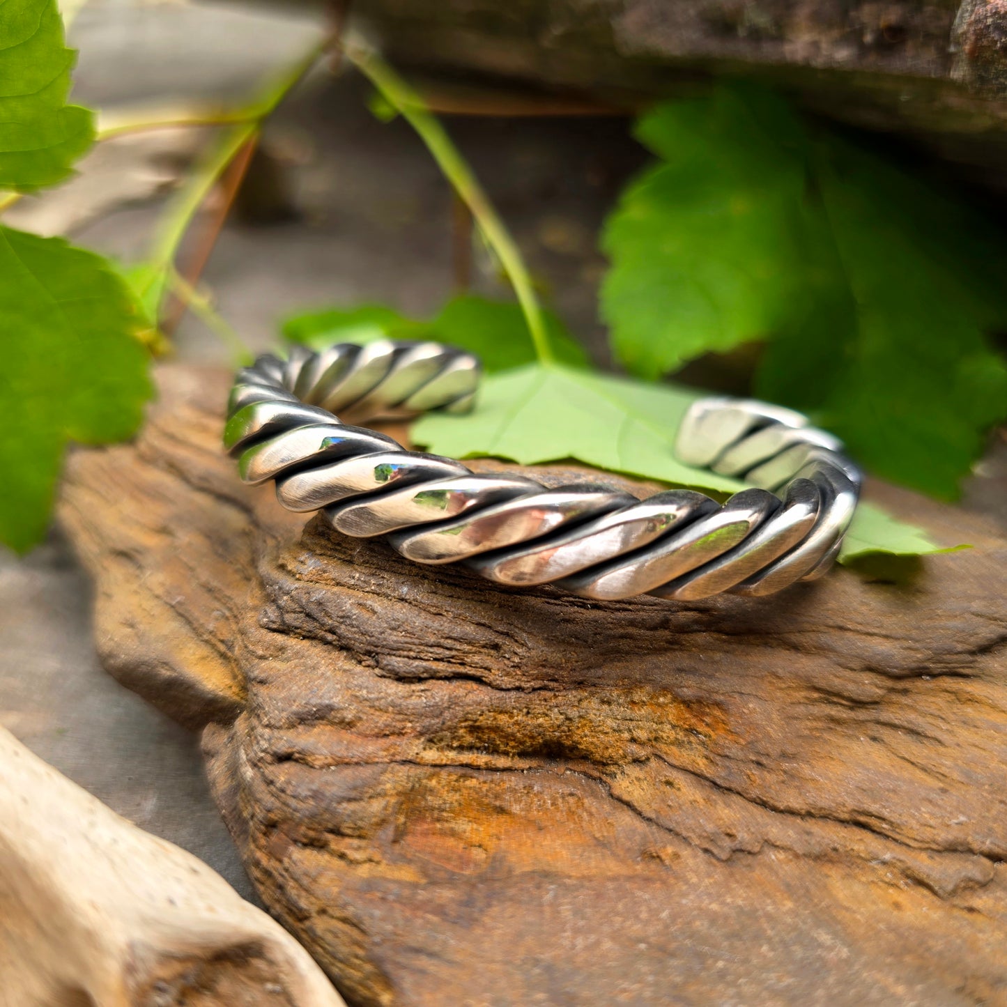Substantial Twisted Sterling Silver Cuff Bracelet
