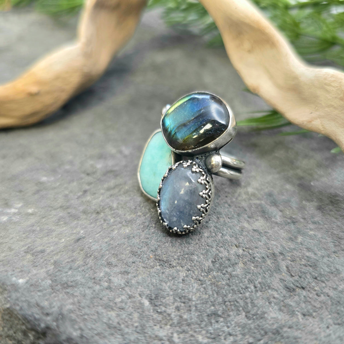 Boulder Ridge Blues Sterling Silver Statement Ring