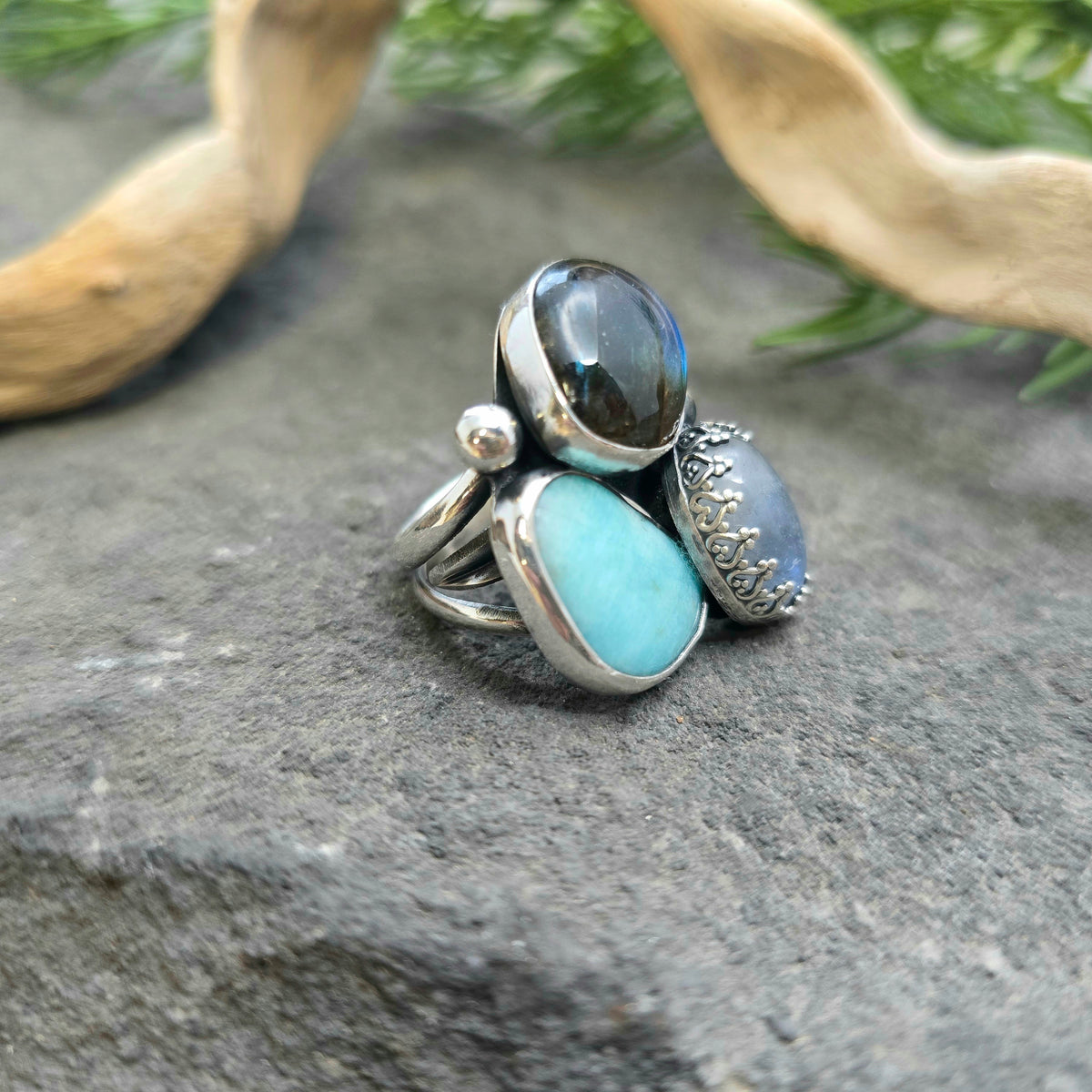 Boulder Ridge Blues Sterling Silver Statement Ring