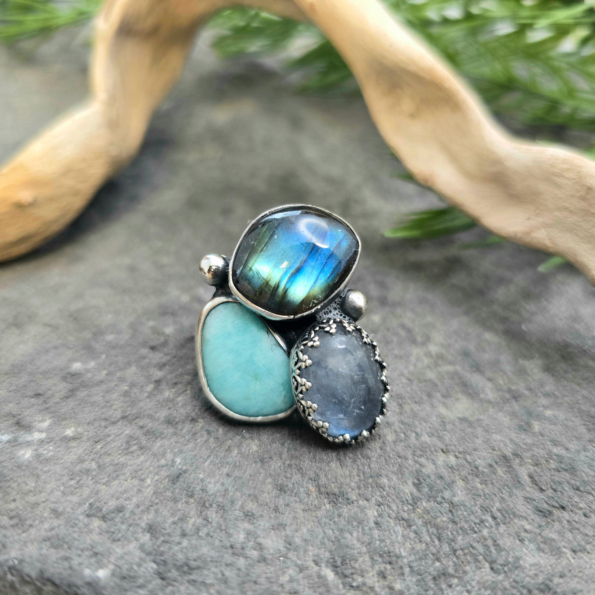Boulder Ridge Blues Sterling Silver Statement Ring