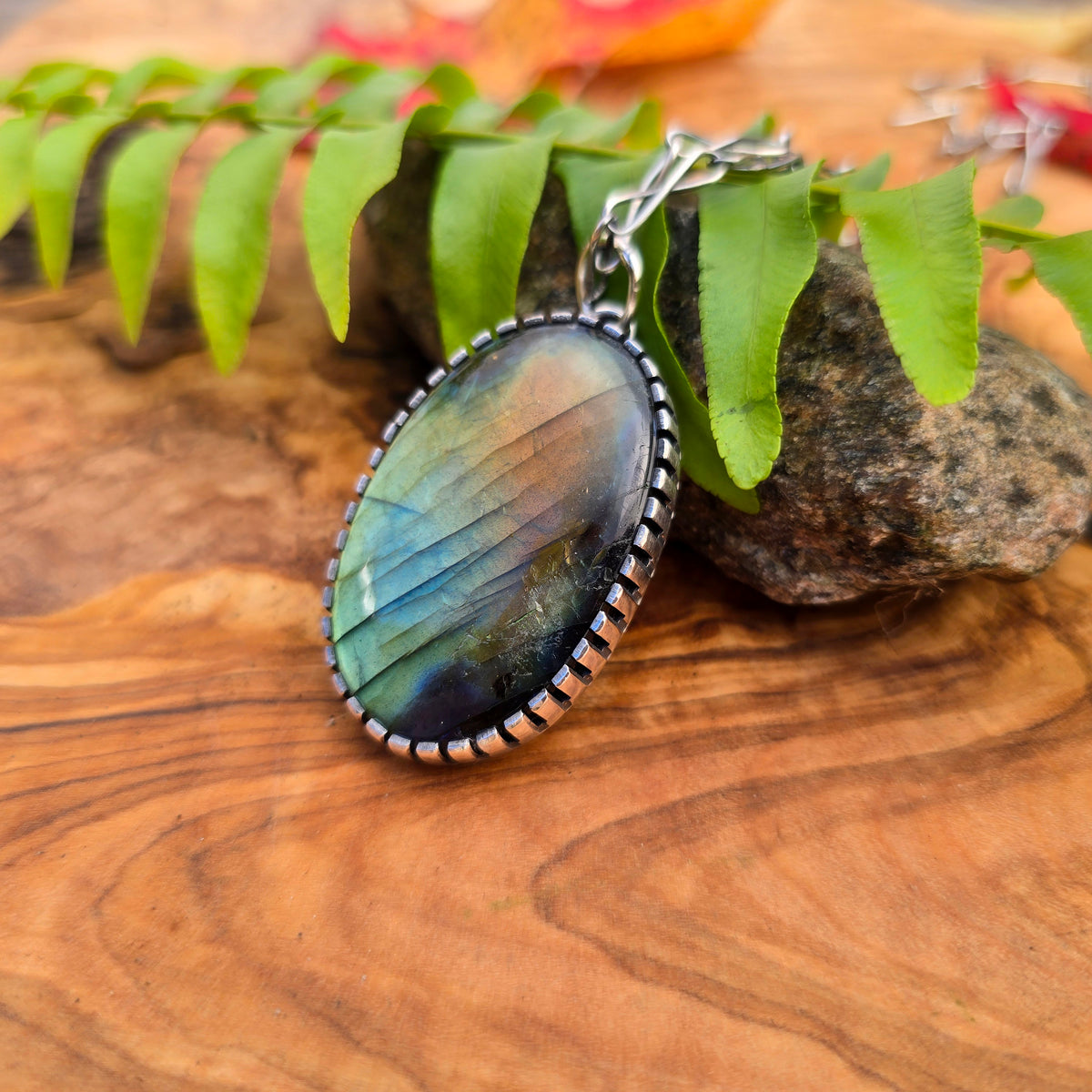 Flashy Labradorite Statement Pendant