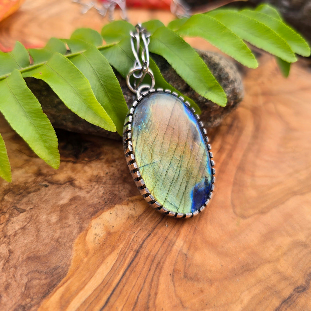Flashy Labradorite Statement Pendant