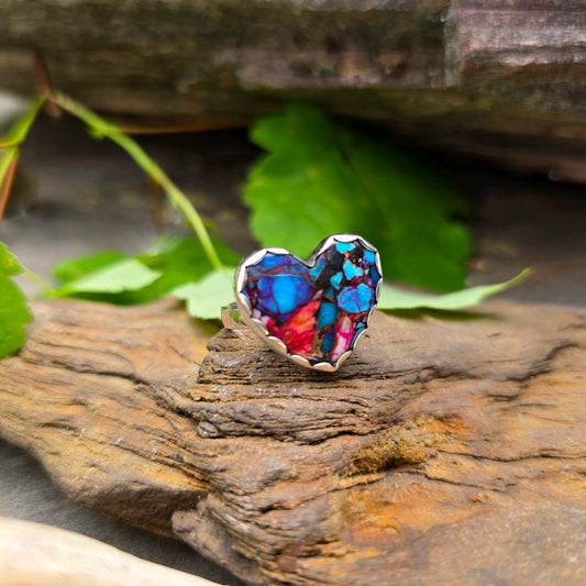Mohave Heart Hand-Forged Sterling Silver Ring