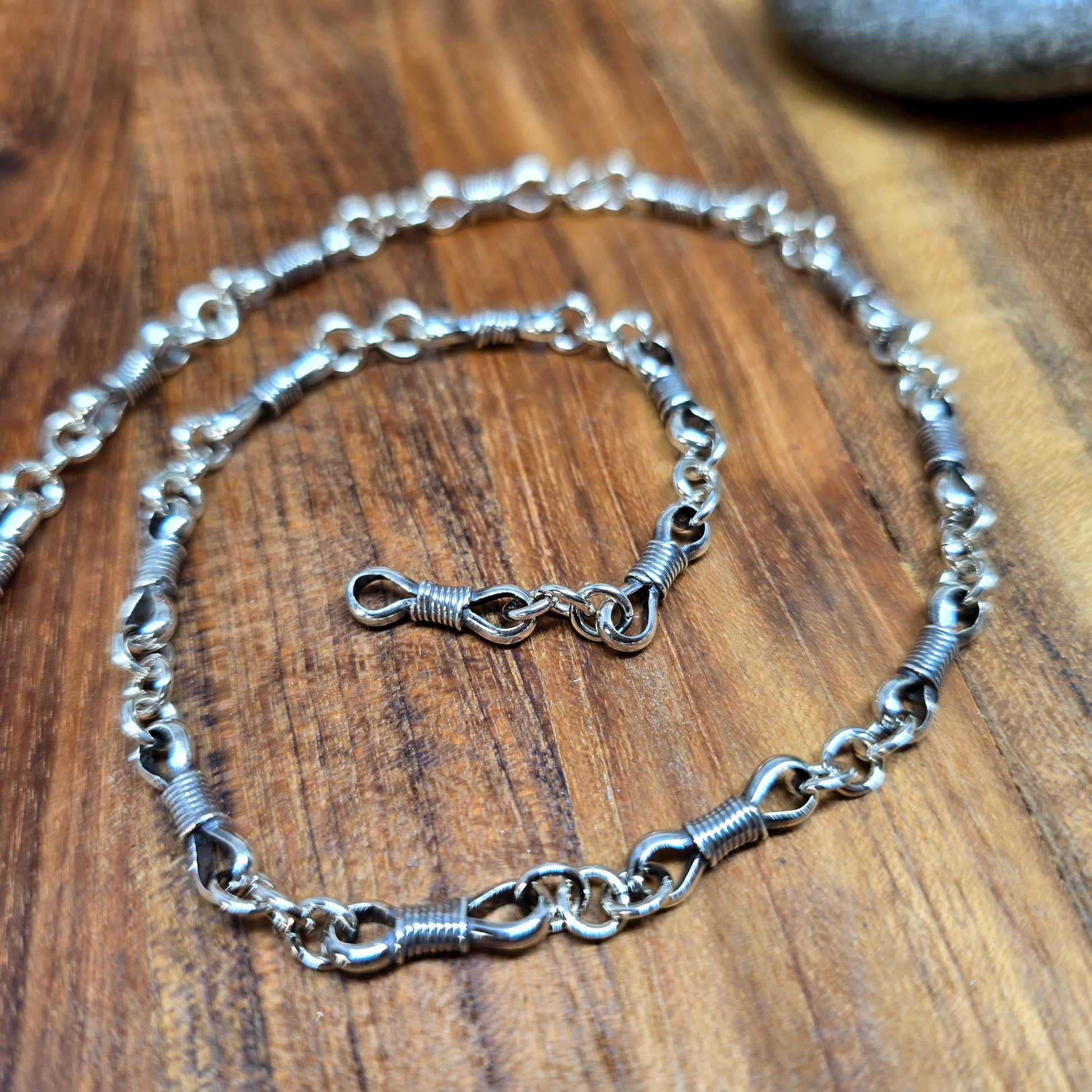 handmade sterling silver bowtie chain
