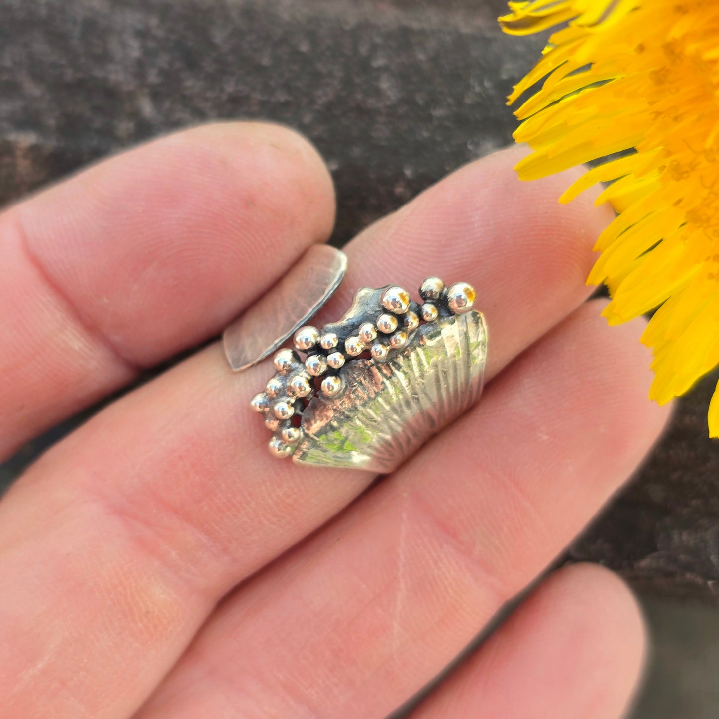 Pearl Ridge Rings — Sterling Silver Adjustable Band