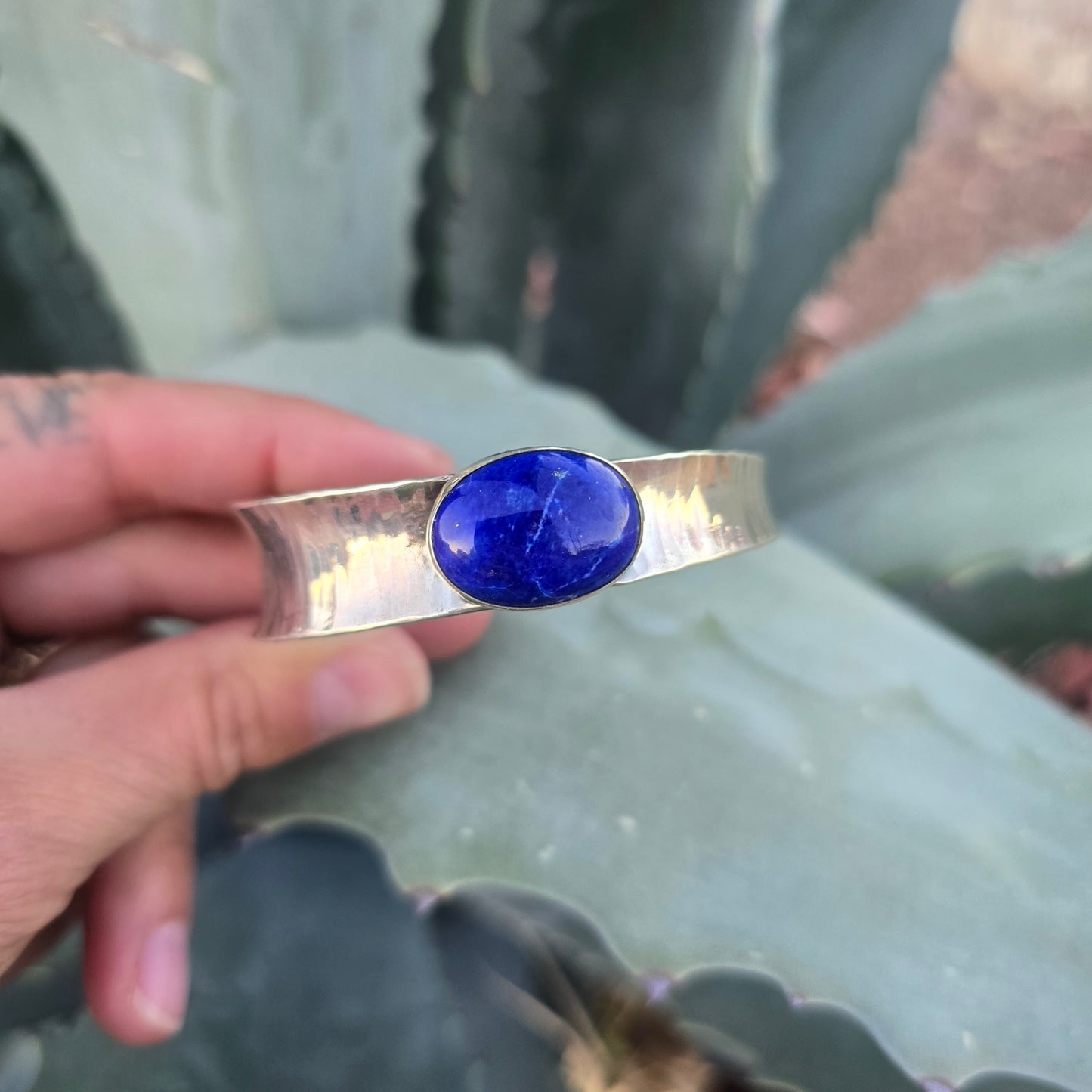 Asymmetrical Lapis Lazuli Cuff (One of a Kind) — Fits 6.5–7″ Wrist