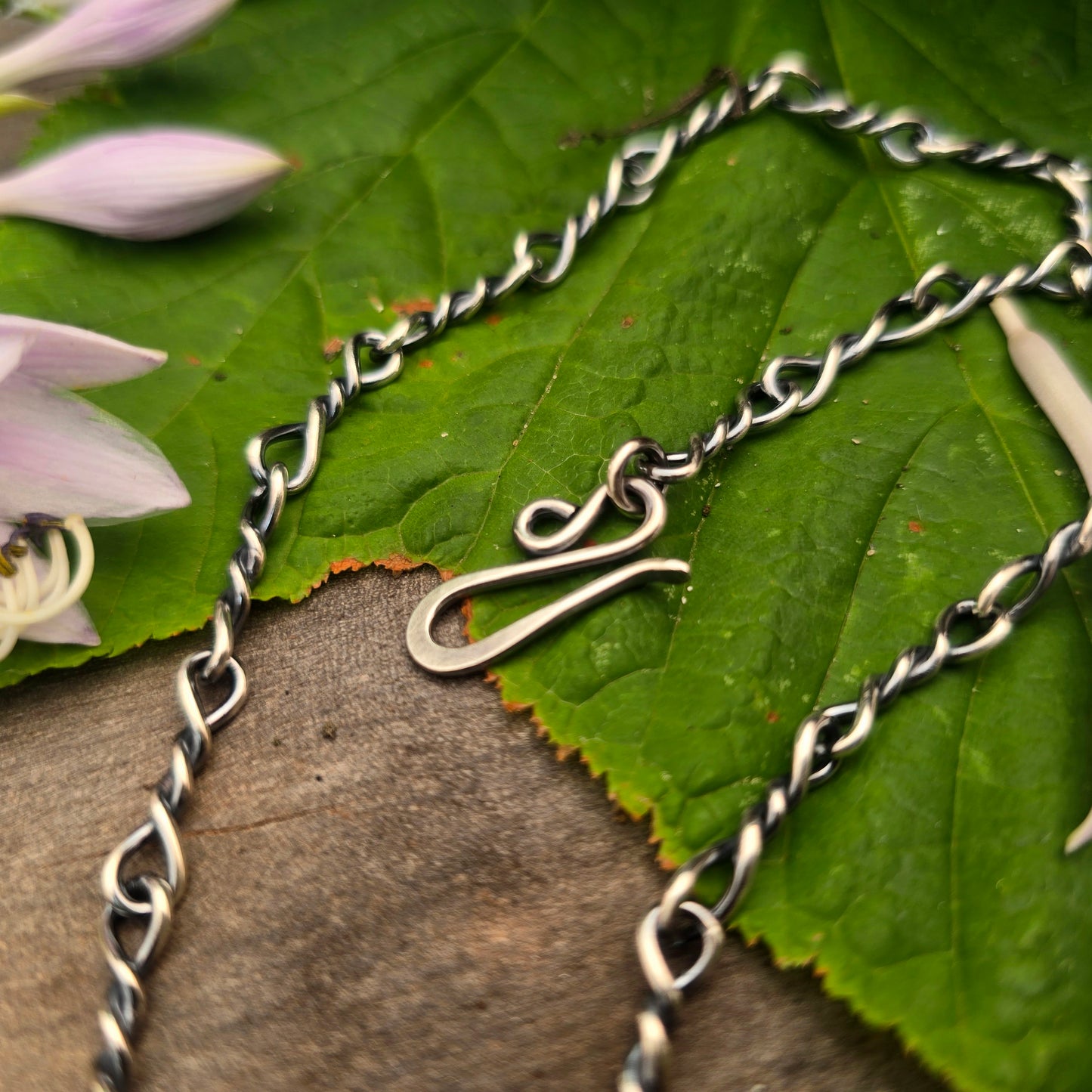 16 Gauge Hand-Forged Twisted Link Sterling Silver Chain