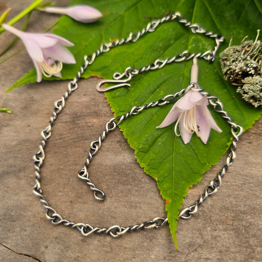16 Gauge Hand-Forged Twisted Link Sterling Silver Chain