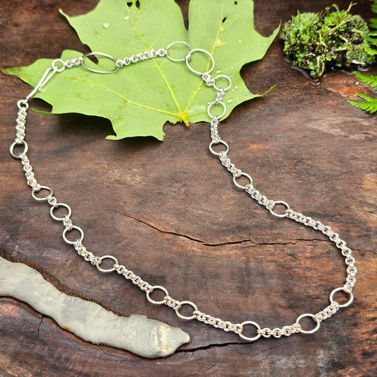 Chainmail Sterling Silver Necklace