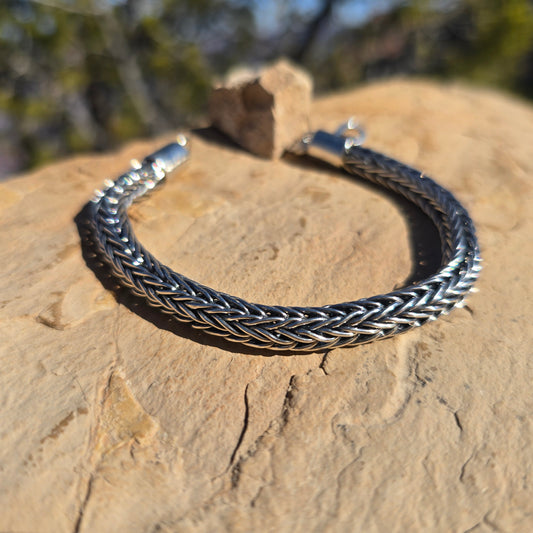 20 Gauge Double Foxtail Bracelet — Sterling Silver