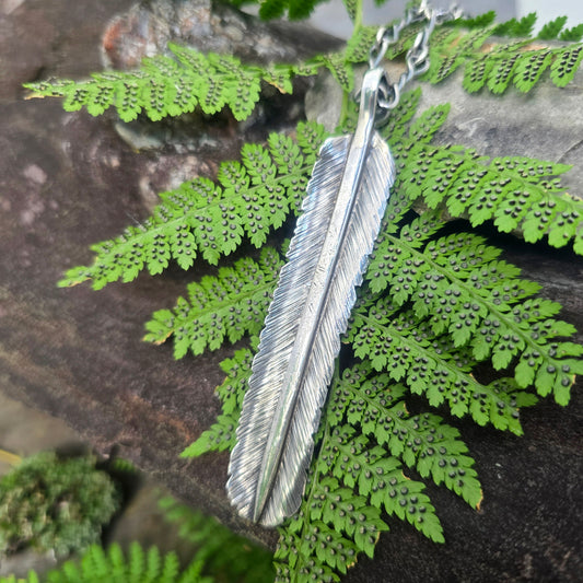 Heavy Feather Pendant