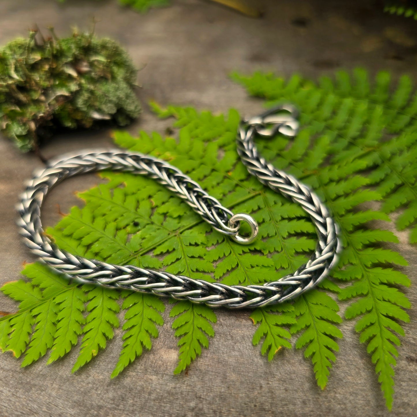 20 Gauge Foxtail Chain Sterling Silver Bracelet
