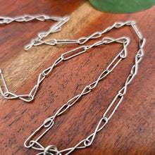 Load image into Gallery viewer, sterling silver handmade chain with infinity and paperclip links
