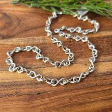 Load image into Gallery viewer, sterling silver heavy 14g infinity link chain close up
